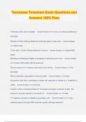 Tennessee Timeshare Exam Questions and Answers 100&percnt; Pass