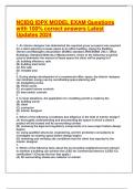NCIDQ IDPX MODEL EXAM Questions with 100&percnt; correct answers Latest Updates 2024