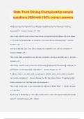 State Truck Driving Championship sample questions 2024 with 100&percnt; correct answers