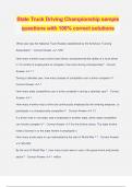 State Truck Driving Championship sample questions with 100&percnt; correct solutions
