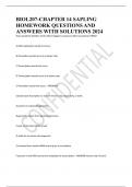BIOL207-CHAPTER 14 SAPLING HOMEWORK QUESTIONS AND ANSWERS WITH SOLUTIONS 2024