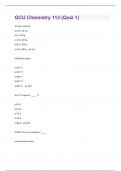 GCU Chemistry 113 &lpar;Quiz 1&rpar; Questions With Correct Answers&excl;&excl;