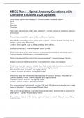 NBCE Part 1 - Spinal Anatomy Questions with Complete solutions 2024 updated&period;