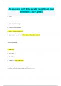 Associate CET 6th guide questions and answers 100&percnt; pass