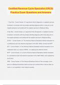 Certified Revenue Cycle Specialist &lpar;CRCS&rpar; Practice Exam Questions and Answers