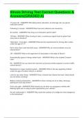 Illinois Driving Test Correct Questions & Answers&lpar;GRADED A&rpar;