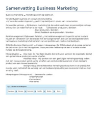 Samenvattingen vakken 1e en 2e leerjaar Commerciële Economie te Saxion Enschede
