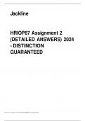 HRIOP87 Assignment 2 &lpar;DETAILED ANSWERS&rpar; 2024 - DISTINCTION GUARANTEED