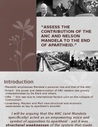 The ANC and the Fall of Apartheid