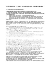 Grondslagen van het management H1,2,3