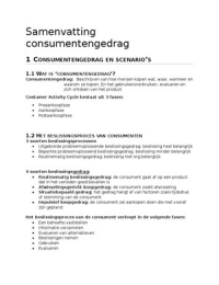Samenvatting Consumentengedrag Blok 4 SBRM&CE Jaar 1