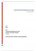 OCR 2023 GCE FURTHER MATHEMATICS B MEI Y422&sol;01&colon; STATISTICS MAJOR A LEVEL QUESTION PAPER & MARK SCHEME &lpar;MERGED&rpar;