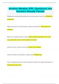 Aviation Weather &lpar;PPL Questions&rpar; and Answers Already Passed