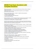 NR599 Final Exam Questions with Complete Solutions