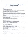 AFI License Study Guide 2024 &vert;questions and answers &vert; Verified