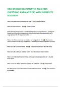 DELI KNOWLEDGE QUESTIONS AND ANSWERS WITH COMPLETE SOLUTION UPDATED 2024-2025&period;