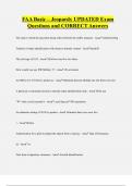 FAA Basic &ndash; Jeopardy UPDATED Exam Questions and CORRECT Answers