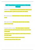 BCP Questions and Answers Already Passed