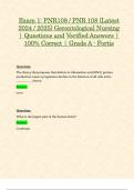 Exam 1&colon; PNR108 &sol; PNR 108 &lpar;Latest 2024 &sol; 2025&rpar; Gerontological Nursing &vert; Questions and Verified Answers &vert; 100&percnt; Correct &vert; Grade A - Fortis