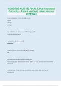 HONDROS NUR 232 FINAL EXAM Answered Correctly &ndash; Expert Verified &vert; Latest Version 2024&sol;2025
