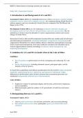 Notes based on learning outcomes per study unit&period;