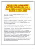 NURS 6501-&lpar;ADVANCED&rpar; PATHOPHYSIOLOGY QUIZ 1 EXAM  WITH CORRECT ANSWERS GRADED A&plus; 100&percnt; 2024
