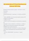 AZ Jurisprudence PT Exam Questions and Answers 100&percnt; Pass