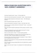 RMGA EXAM 2024 QUESTIONS WITH 100&percnt; CORRECT ANSWERS&excl;&excl;