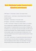 DLC&colon; Distributed Leader Course Level 1 Questions and Answers