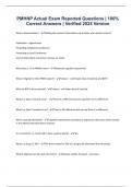 PMHNP Actual Exam Reported Questions &vert; 100&percnt; Correct Answers &vert; Verified 2024 Version
