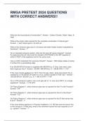 RMGA PRETEST 2024 QUESTIONS WITH CORRECT ANSWERS&excl;&excl;