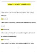 ABST ALBERTA Exam Review &lpar;QUESTIONS WITH 100&percnt; CORRECT ANSWERS &rpar; &lpar;2024 &sol; 2025&rpar; &lpar;Verified by Experts&rpar;