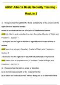 ABST Alberta Basic Security Training  Module 2 &lpar;QUESTIONS WITH 100&percnt; CORRECT ANSWERS &rpar; &lpar;2024 &sol; 2025&rpar; &lpar;Verified by Experts&rpar;