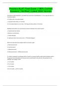 Practice ALAT Final Exam &vert; 100&percnt; Correct Answers &vert; Verified &vert; Latest 2024 Version