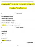 Associate CET 6th Guide &lpar;QUESTIONS WITH 100&percnt; CORRECT ANSWERS &rpar; &lpar;2024 &sol; 2025&rpar; &lpar;Verified by Experts&rpar;