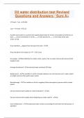 D2 water distribution test Revised Questions and Answers &sol; Sure A&plus;