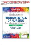 COMPLETE TEST BANK FOR&colon; Fundamentals Of Nursing Theory Concepts And Applications 4thedition &colon; By Leslie S&period; Treas &comma; Karen L&period; Barnett &comma; Mable H&period; Smith LATEST Update 
