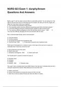 NURS 623 Exam 1&colon; dunphy&sol;brown Questions And Answers