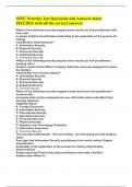SFPC Practice Test Questions and Answers latest 2022&sol;2023 with all the correct answers