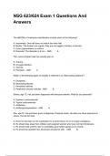 NSG 623&sol;624 Exam 1 Questions And Answers