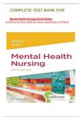 COMPLETE TEST BANK FOR  Mental Health Nursing Sixth Edition by Robynn Gorman&comma; Linda M&period;&semi; Anwar &lpar;Author&rpar;latest UPDATE