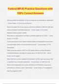 Federal MPJE Practice Questions with 100&percnt; Correct Answers