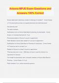 Arizona MPJE Exam Questions and Answers 100&percnt; Correct
