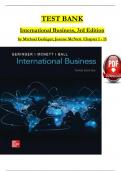 TEST BANK For International Business 3rd Edition by Michael Geringer&comma; Jeanne McNett&comma; Verified Chapters 1 - 15&comma; Complete Newest Version