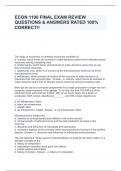 ECON 1100 FINAL EXAM REVIEW QUESTIONS & ANSWERS RATED 100&percnt; CORRECT&excl;&excl;