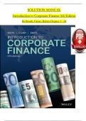 SOLUTION MANUAL For Introduction to Corporate Finance 5th Edition By Booth&comma; Cleary&comma; Rakita&comma; Verified Chapters 1 - 24&comma; Complete Newest Version
