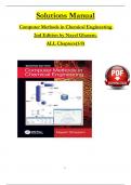 SOLUTION MANUAL For Computer Methods in Chemical Engineering 2nd Edition by Nayef Ghasem&comma; Verified Chapters 1 - 9&comma; Complete Newest Version