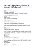 VA P&C Practice Exam Questions & Answers 100&percnt; Correct&excl;