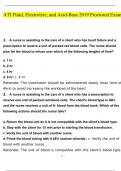ATI Fluid&comma; Electrolyte&comma; and Acid-Base 2019 Proctored Exam