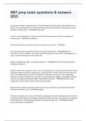 RBT prep exam questions & answers 2023